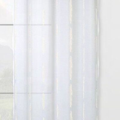 Cortina transparente CLANDESTINE - Panel de ojales - Natural