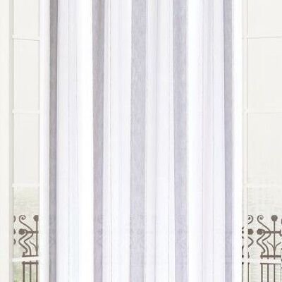 Tenda velata GREGOIRE - Colletto grigio - Pannello con occhielli - 100% pes - 140 x 240 cm