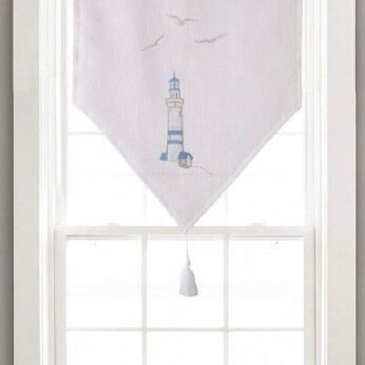 Brise-Bise Glazing - Lighthouse - 100% polyester - 60 x 90 cm