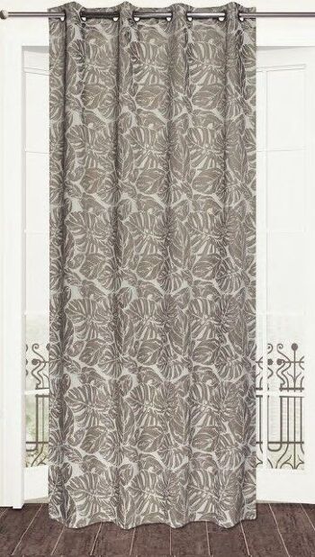 Rideau ISIDORE - Naturel - Panneau a oeillets - 100% pes - 140 x 260 cm 3