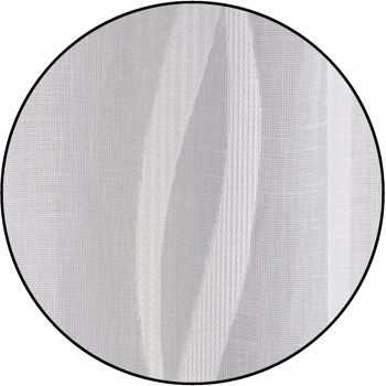 Rideau Voilage TORSADE - Panneau à oeillets - Blanc - 200 x 240 cm - 100 % pes 4