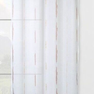 Cortina transparente CLANDESTINE - Panel de ojales - Terracota