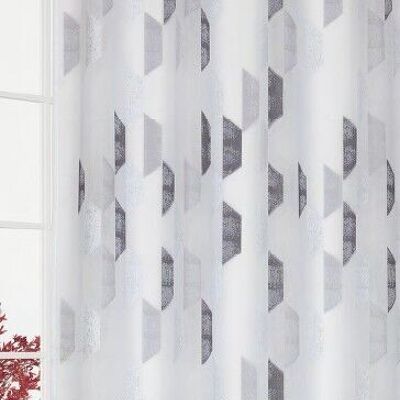 Voile curtain EFE - Eyelet panel - Gray - 200 x 260 cm
