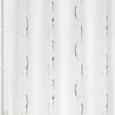 RIVIERA Sheer Curtain - Eyelet Panel - Gray - 200 x 260 cm