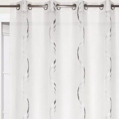RIVIERA Sheer Curtain - Eyelet Panel - Gray - 200 x 260 cm
