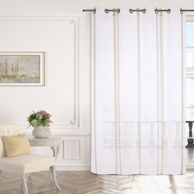 LEA Voile Curtain - Natural - Eyelet Panel - 100% Polyester - 140 x 240 cm