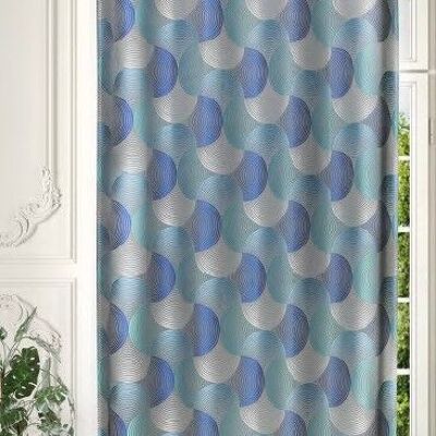 Curtain MANON - Panel with eyelets - Blue
