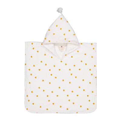 PONCHO PEPITO COEUR MOUTARD 1/3 ANS