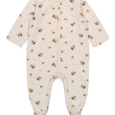 PYJAMA PIED AMALIA POMME JAUNE 6M