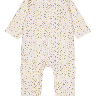 PYJAMA SANS PIED PIA MINI COEUR MOUTARDE 18M