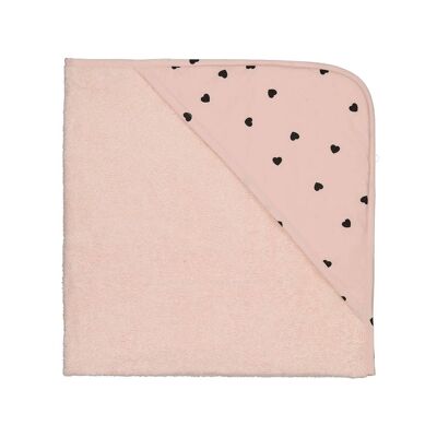 COLETTE CAPE DE BAIN COEUR NOIR / ROSE