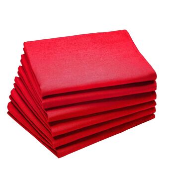 Serviettes CAMBRAI CERISE 1