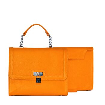 Bella Girasole Argento - Borsa con Cover universale per iPad/tablet integrata, coordinata e staccabile 2