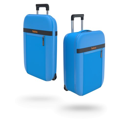 AURA - Handgepäck Trolley - Dive Blue  (Patentierte Weltneuheit, FALTBAR)