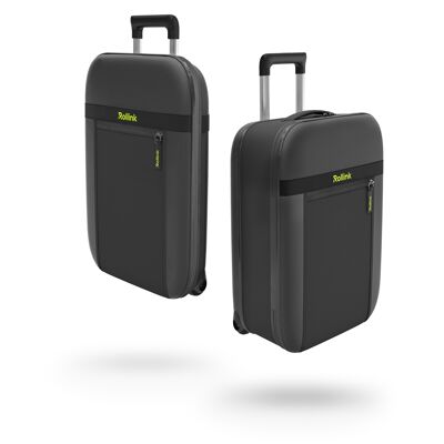AURA - Hand Luggage Trolley - Noir (Patented World First, FOLDABLE)