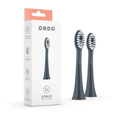 Sonic+ Brush Head Pack - Charcoal Grey - 2 Pack