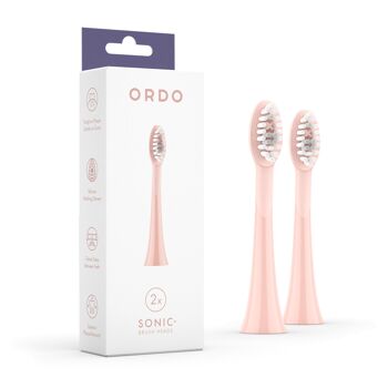 Ensemble de têtes de brosse Sonic+ - Or rose - Paquet de 2 1