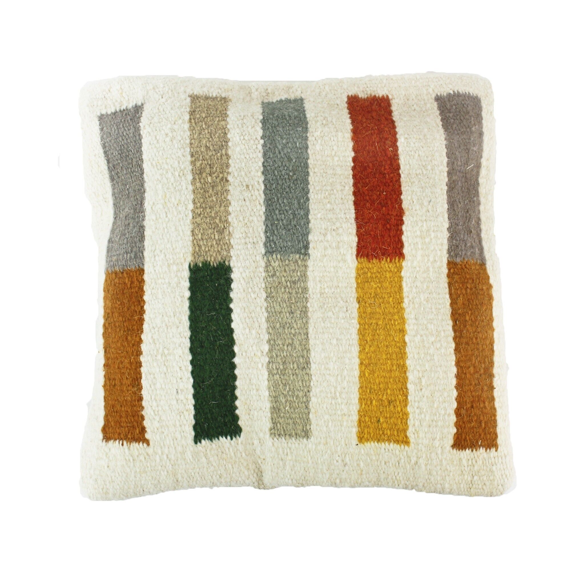 Fodera per cuscino Kilim DuoStripes 40x40, lana di pecora