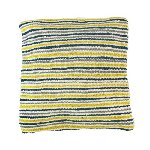 Kelim Kissenbezug Stripes 40x40, Schafswolle