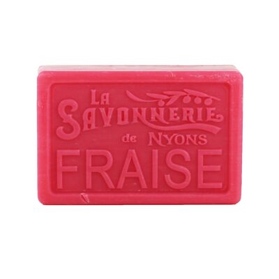 Handmade natural soap strawberry from France