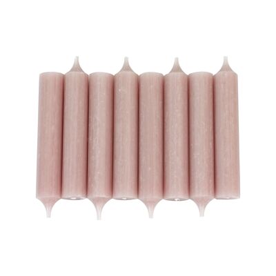 Bougies, set de 8 bougies de table 21x120 nude