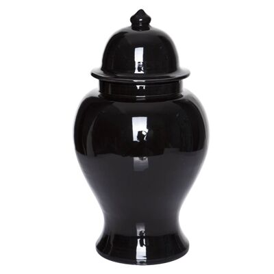 Vaso tempio ceramica nero 40 cm