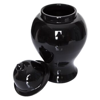 Vase Temple en céramique noir 40 cm 2