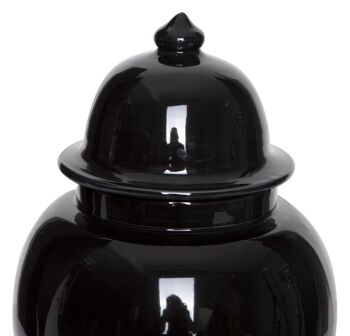 Vase Temple en céramique noir 40 cm 3