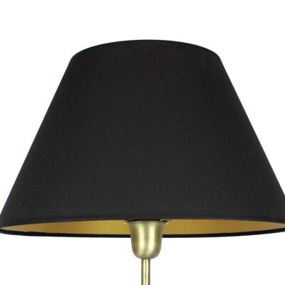 Lampshade fabric black / inside gold 40/20/24 cm