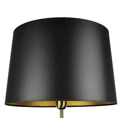 Lampshade fabric black / inside gold 40/33/25 cm