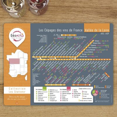 Placemat Loire grape varieties