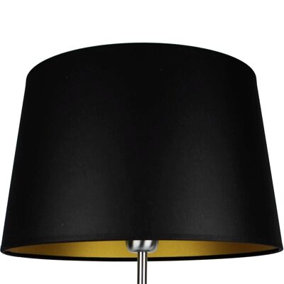 Lampshade fabric black / inside gold 33/27/20 cm