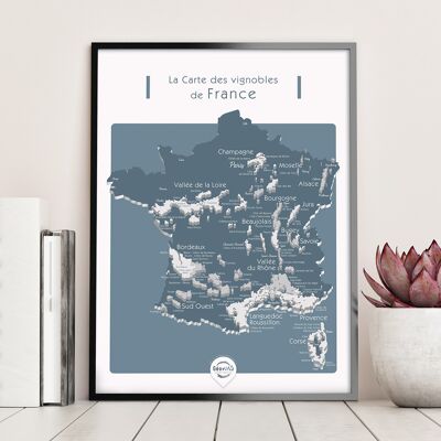 Manifesto del vino francese 50x70 - Sorprendente