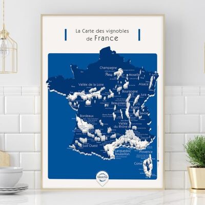 Póster vino francés 50x70 - Conquistando