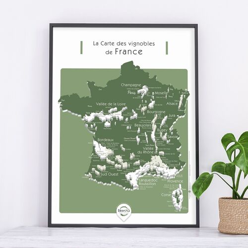 Affiche vins France 50x70 - Captivante