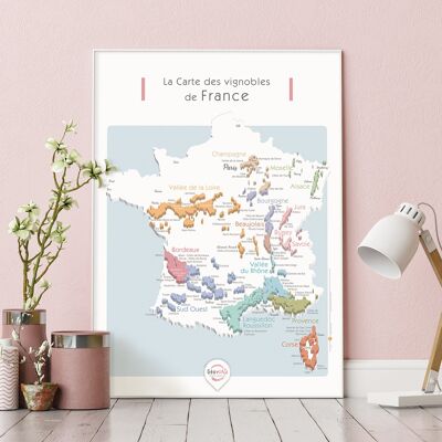 Frankreich Weinposter 50x70 - Beruhigend