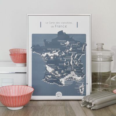 Manifesto del vino Francia 30x40 - Sorprendente