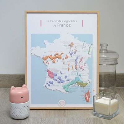 Frankreich Weinposter 30x40 - Beruhigend