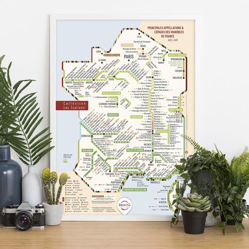 Affiche vin AOC/AOP & cépages 30x40 - version Originale