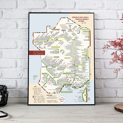 Affiche vin AOC/AOP & cépages 70x1000 - version Originale