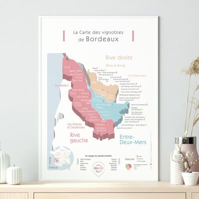 Bordeaux wine poster 50x70 - Soothing