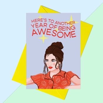 Une autre année étant une carte d'anniversaire géniale | Carte d'anniversaire féminine 1