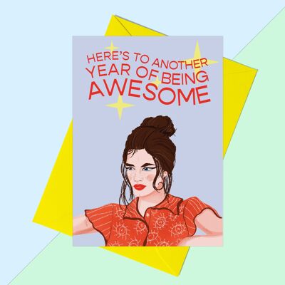 Another Year Being Awesome Birthday Card | Female Birthday Card