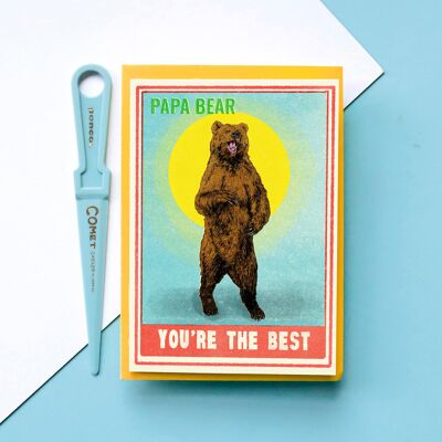 Matchbox Papa Bear You're The Best Grußkarte | Vatertagskarte | Papa-Geburtstagskarte