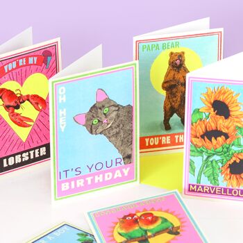 Carte d'anniversaire chat Matchbox | Carte chat | Carte de voeux 3