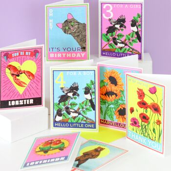 Carte d'anniversaire chat Matchbox | Carte chat | Carte de voeux 5