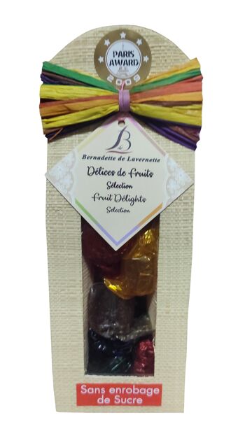 PATES DE FRUITS - SELECTION - 100g - Sans enrobage de sucre (Ananas Vanille Romarin, Citron Vert, Hibiscus à la Violette, Litchis à la Fleur d’Oranger , Mandarine au Rhum, Vanille) 1