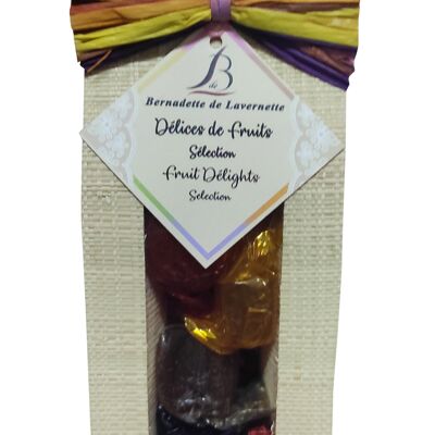 FRUIT PASTES - SELECTION - 100g - Without sugar coating (Pineapple Vanilla Rosemary, Lime, Hibiscus with Violet, Lychees with Orange Blossom, Mandarin with Rum, Vanilla)