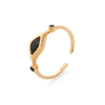 Petite Noir Ring Gold One Size