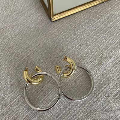 Boucles d'Oreilles Créoles Raphia